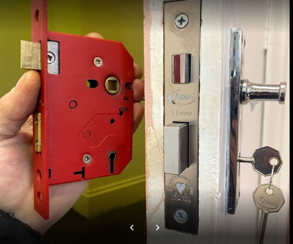 5 lever mortice lock held by Glasgow locksmith